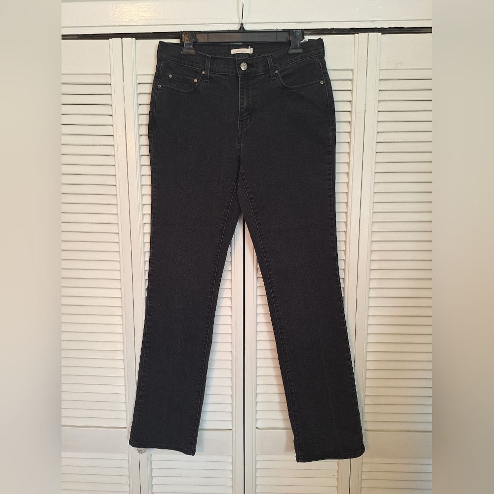 Levis 505 Straight Leg Black Jeans Sz 30 Tall *D7 - Picture 7 of 7